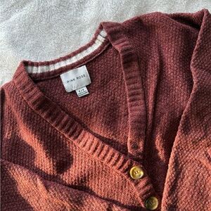 Pink Rose Women's Maroon Cardigan with Button Detail